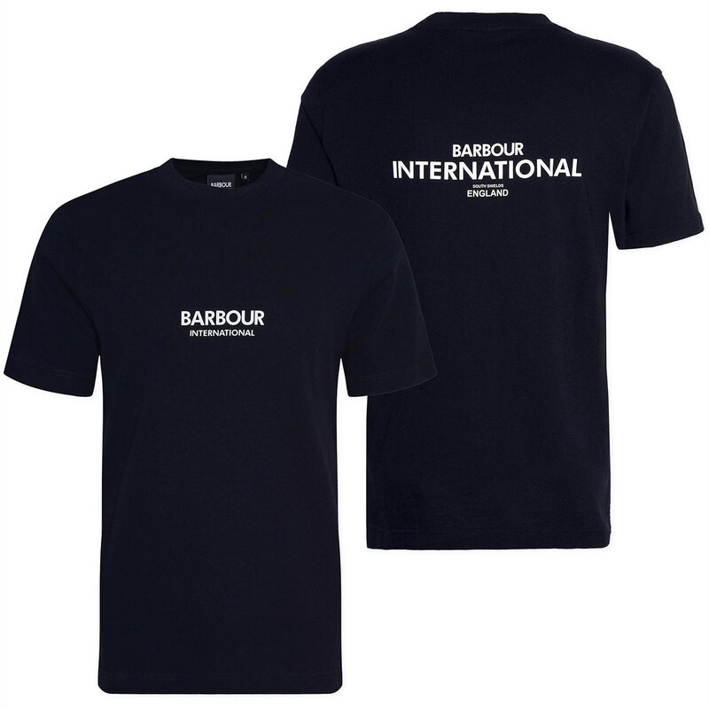バブアー メンズ トップス Tシャツ Barbour International Simons T-Shirt Black ブラック|ReVida 店