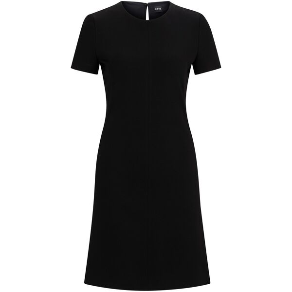ボス レディース トップス ワンピース スリムフィット クルーネック Boss Slim fit Crew Neck Dress Black ブラック