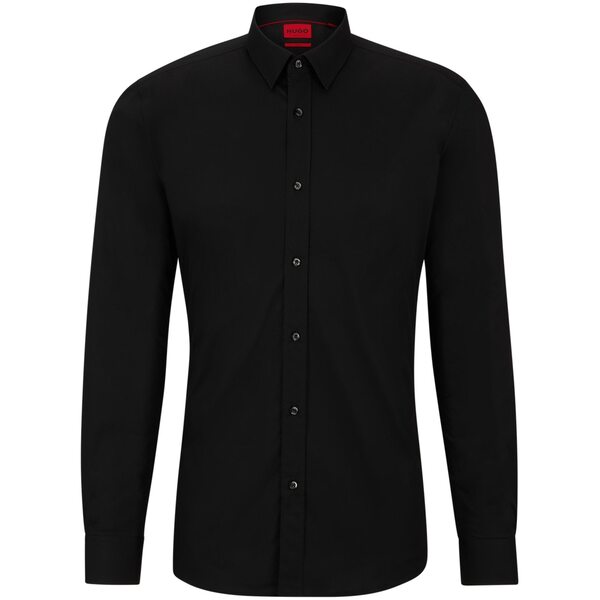 フューゴ メンズ トップス シャツ Hugo Elisha02 10243635 02 Black 001 ブラック｜ReVida 店