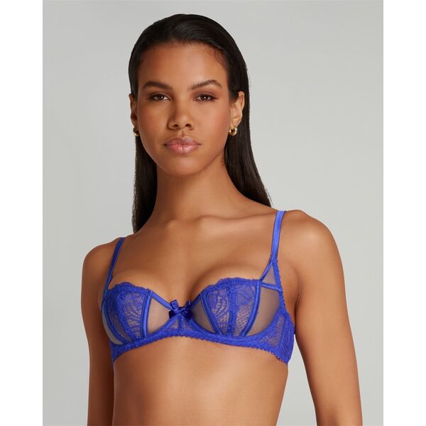 エージェントプロヴォケイター レディース アンダー御召しもの ブラ Agent Provocateur ROZLYN Balconette Underwired Bra Cobalt 青緑色