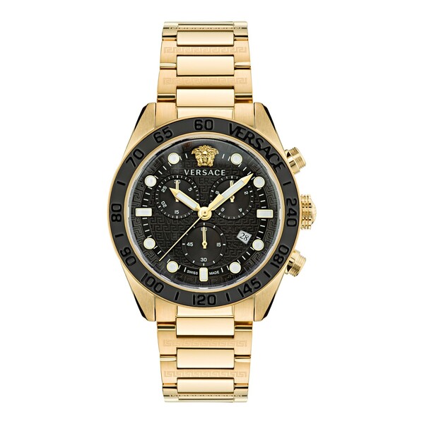 ヴェルサーチ メンズ アクセサリー 腕時計 Versace Greca Dome Sn00 Gold ゴールド