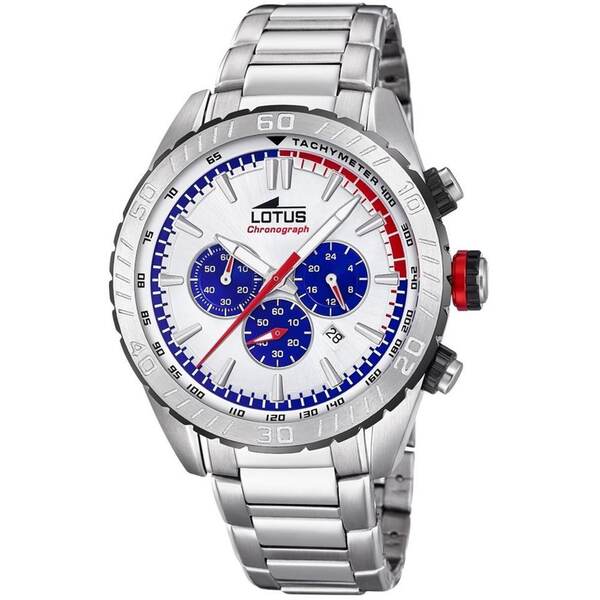 ロータス メンズ アクセサリー 腕時計 Tシャツ Lotus Steel Sports Analogue Quartz Watch Slvr