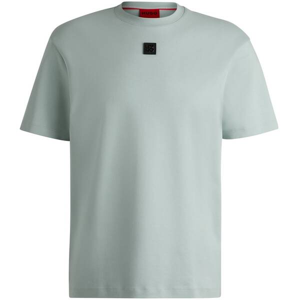 フューゴ メンズ トップス Tシャツ HUGO Dalile T-Shirt Open Grey 074 グレー