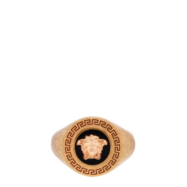 ヴェルサーチ レディース アクセサリー 腕時計 VERSACE Round Medusa Signet Ring Blck/Gold K41T ゴールド 40,820円