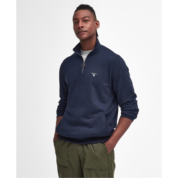 バブアー メンズ アウター パーカー・スウェット 流汗 プルオーバー Barbour Beckhill Half-Zip Sweatshirt Navy NY91 米国海軍
