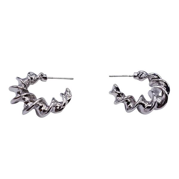 メイソン ナイト イェーガー レディース アクセサリー ピアス・イヤリング Mason Knight Yager Double Thick Twist Hoop Earring 15cm White ホワイト|ReVida 店