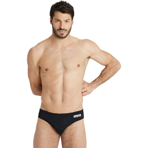 アリーナ メンズ 水着 ハーフパンツ・ショーツ Arena Swim Brief Solid Mens Black White ホワイト