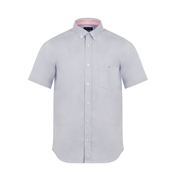 エデンパーク メンズ トップス シャツ コットン Eden Park Short sleeved pink cotton shirt BLM ピンク|ReVida 店