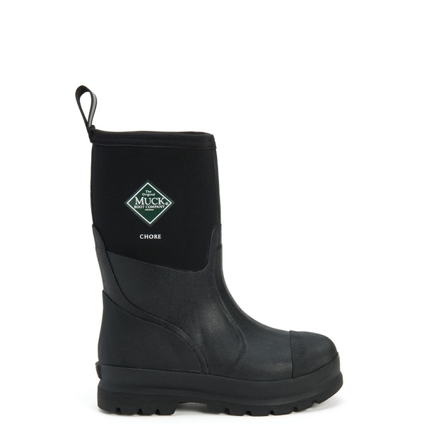 ムックブーツ レディース シューズ ブーツ・レインブーツ Muck Boots Chore Classic Mid Patterned Wellington Black ブラック｜ReVida 店