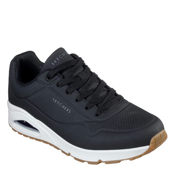 スケッチャーズ メンズ シューズ スニーカー Skechers UNO Stand On Air Men's Trainers Black/White ホワイト|ReVida 店