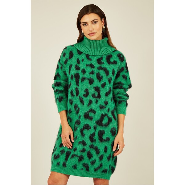 ユミキム レディース トップス ワンピース ニット Yumi Green Animal Roll Neck Knitted Dress Green グリーン｜ReVida 店 16,906円