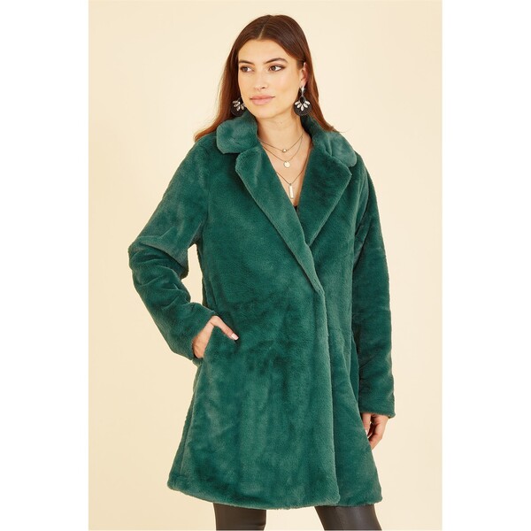 ユミキム レディース アウター コート Yumi Green Faux Fur Coat Green グリーン