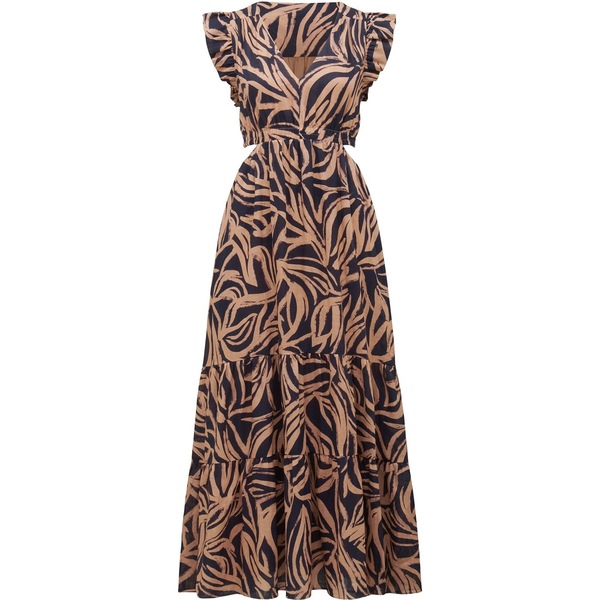 フォーエバーニュー レディース トップス ワンピース カットアウト Forever New Tobi Side Cut Out Dress Navy Filson Abstract ネイビー