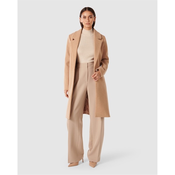 フォーエバーニュー レディース アウター 厚地の外套 Forever New Billie Longline Coatigan Camel Marle 駱駝
