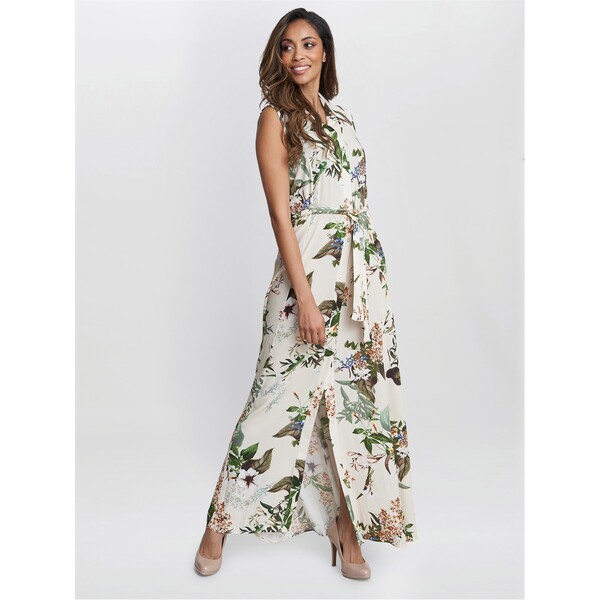 ジーナバッコーニ レディース トップス 衣装 プルオーバー衣装 プルオーバー ノースリーブ Gina Bacconi Ariel Long Sleeveless Shirt Dress WHITE / MULTI 白いこと
