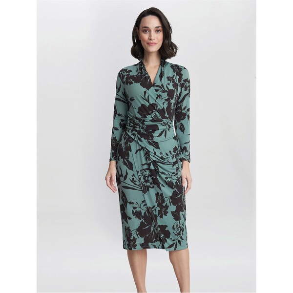 ジーナバッコーニ レディース トップス ワンピース ラップワンピース ジャージー Gina Bacconi Ivy Jersey Wrap Dress SAGE セージ