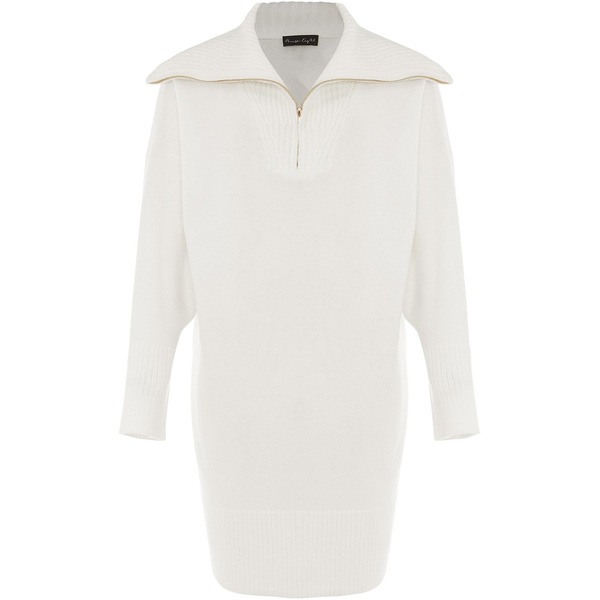 フェイズ・エイト レディース トップス ワンピース Phase Eight Isabella Zip Up Tunic Dress Winter White ホワイト|ReVida 店