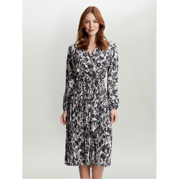 ジーナバッコーニ レディース トップス ワンピース Gina Bacconi Lucine X Over Bodice Dress BLACK / BEIGE ブラック|ReVida 店