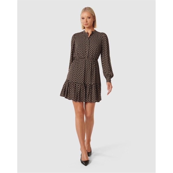 フォーエバーニュー レディース トップス ワンピース Forever New Shiri Belted Dress Winton Geo