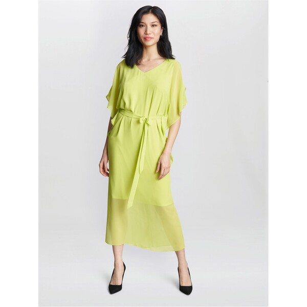 ジーナバッコーニ レディース トップス ワンピース マキシワンピース マキシ Gina Bacconi FRANCESCA Cold Shoulder Maxi Dress LIME ライム｜ReVida 店 28,324円