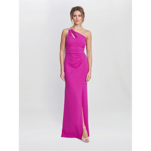ジーナバッコーニ レディース トップス ワンピース マキシワンピース マキシ Gina Bacconi Bryony One Shoulder Maxi Dress FUCHSIA フューシャ