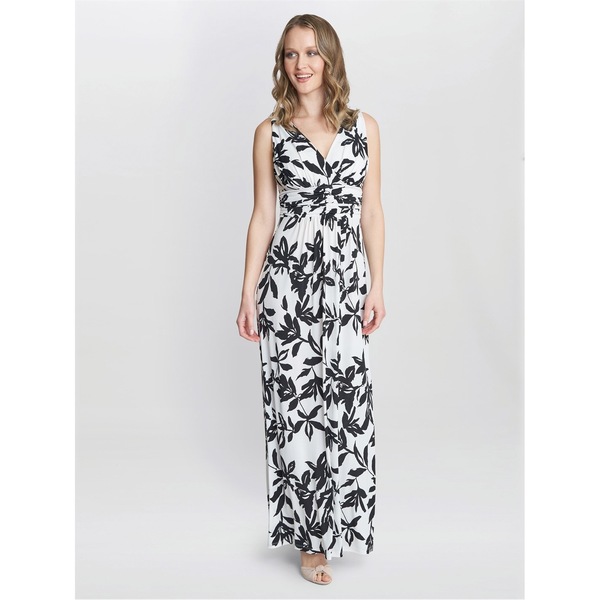 ジーナバッコーニ レディース トップス ワンピース マキシワンピース ジャージー マキシ Gina Bacconi Jacquelin Jersey Maxi Dress OFF WHITE / BK オフホワイト