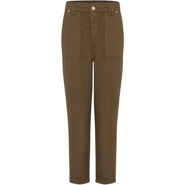 位相角・八つ レディース ボトムス ジーンズズボン下 引っ切り無い Phase Eight Nadina Paper Bag Straight Leg Jean Khaki カーキ