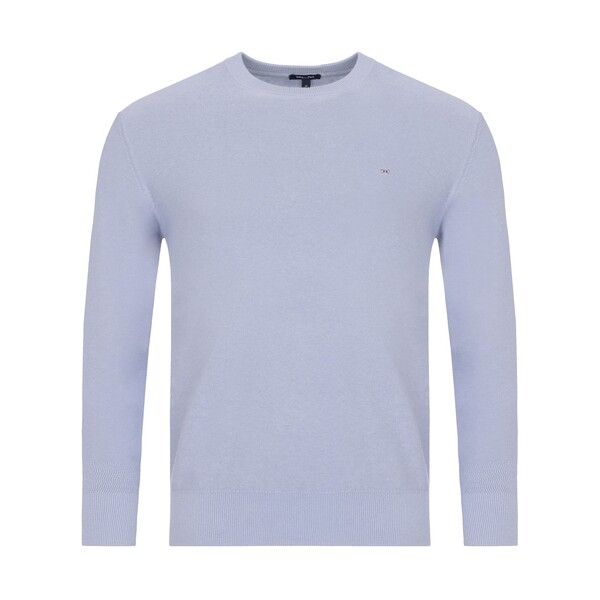エデンパーク メンズ アウター ニット・セーター リネン Eden Park Light blue jumper in a linen blend BLC1 ブルー
