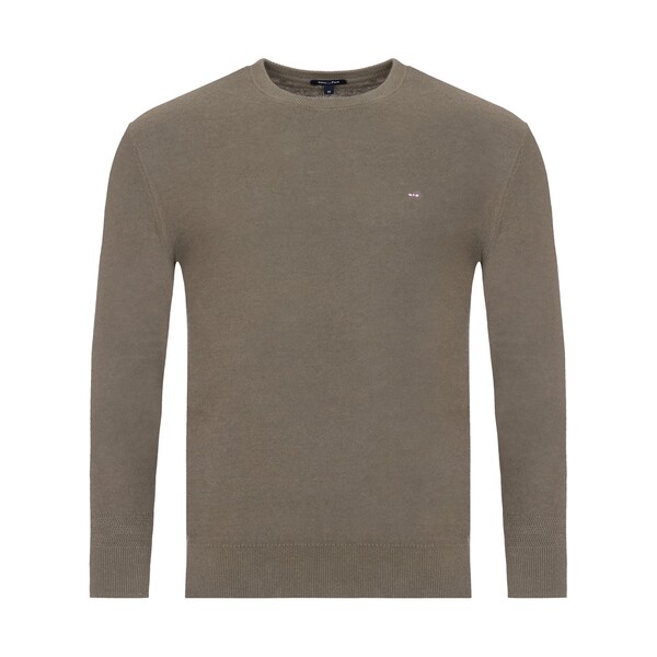 エデンパーク メンズ アウター ニット・セーター リネン Eden Park Light blue jumper in a linen blend KAM11 ブルー