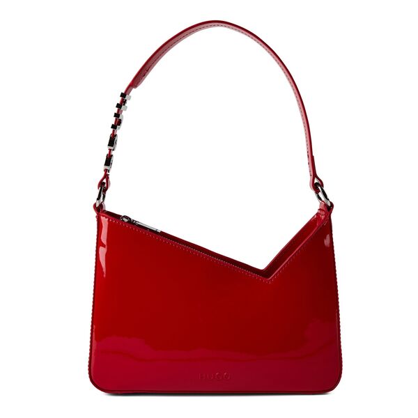 フューゴ レディース 御徒面子 ショルダーバッグ HUGO Mel Shoulder Bag Glossy Red 赤いこと