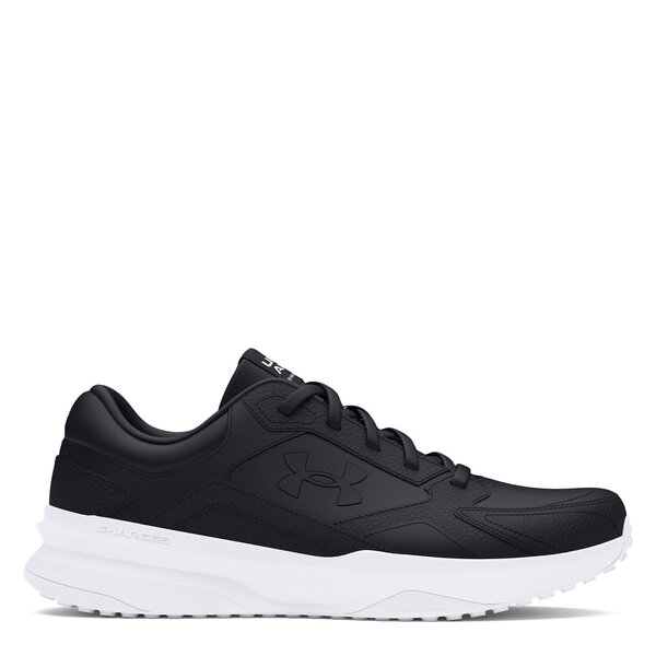 アンダーアーマー メンズ シューズ スニーカー Under Armour Edge LTHR Black/White ホワイト