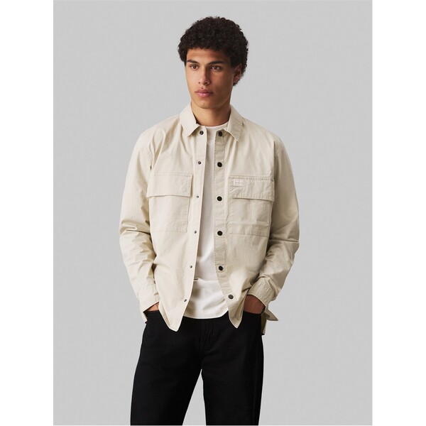 カルバンクライン メンズ トップス シャツ Calvin Klein Jeans CARGO OVERSHIRT Pelican