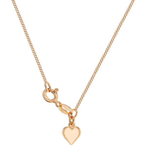 ビー ユー レディース アクセサリー ネックレス・チョーカー・ペンダントトップ Be You Sterling Silver Rose Plated Heart Curb Chain Rose Gold ゴールド