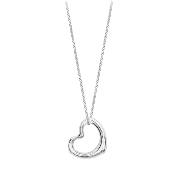 ビー ユー レディース アクセサリー ネックレス・チョーカー・ペンダントトップ レース Be You Sterling Silver Open Heart Necklace Silver シルバー
