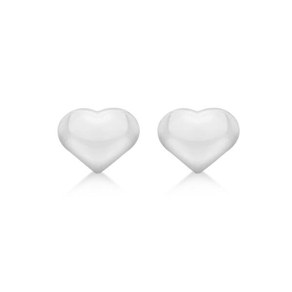 ビー ユー レディース アクセサリー ピアス・イヤリング Be You Sterling Silver Puffed Heart Studs Silver シルバー