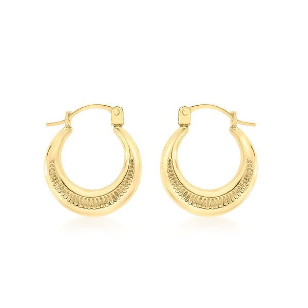 ビー ユー レディース アクセサリー ピアス・イヤリング リブ ミニ Be You 9ct Gold Mini Ribbed Hoops Gold ゴールド|ReVida 店