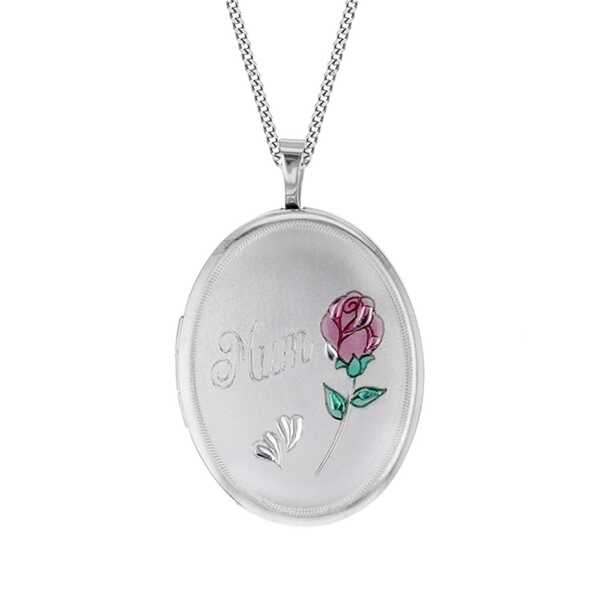ビー ユー レディース アクセサリー ネックレス・チョーカー・ペンダントトップ Be You Sterling Silver 'Mum' Locket Silver シルバー