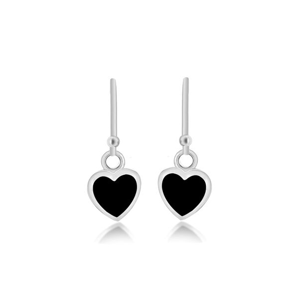 ビー ユー レディース アクセサリー ピアス・イヤリング Be You Sterling Silver Black Onyx Heart Drop Earrings Silver シルバー