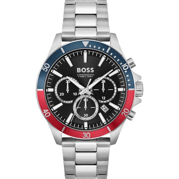 ボス メンズ アクセサリー 腕時計 Gents BOSS Troper Watch Black/Silver ブラック