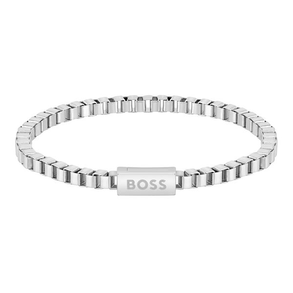 ボス メンズ アクセサリー ブレスレット・バングル・アンクレット Tシャツ Gents BOSS Chain for Him Stainless Steel Bracelet Silver シルバー