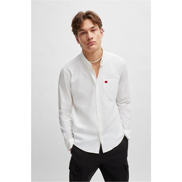 フューゴ メンズ トップス シャツ Hugo Evito Long Sleeve Shirt White 199 ホワイト