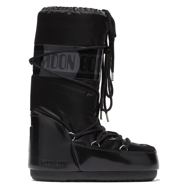 ムーンブーツ レディース シューズ ブーツ・レインブーツ MOON BOOT Icon High Glance Black ブラック