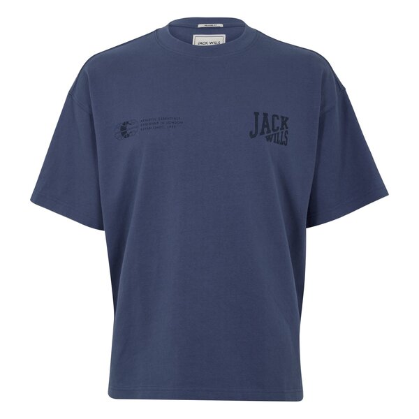 ジャック ウィルス メンズ トップス Tシャツ Jack Wills Slnt Stckd Tee Sn44 Vintage Indigo インディゴ