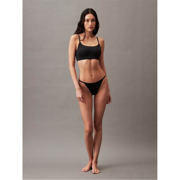 カルバンクライン レディース アンダー御召しもの ズボン下 Calvin Klein STRING THONG Black 黒いこと