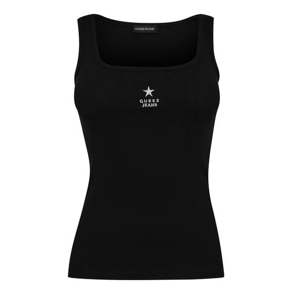 ゲス レディース トップス タンクトップ Guess Star Tank Ld00 Jet Black A996 ブラック