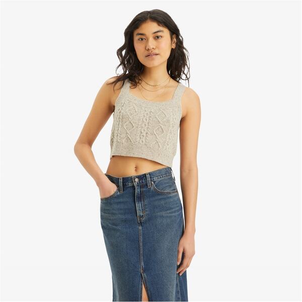 リーバイス レディース トップス タンクトップ Levis Primrose Cable Tank Oatmeal He Oatmeal Heather ヘザー