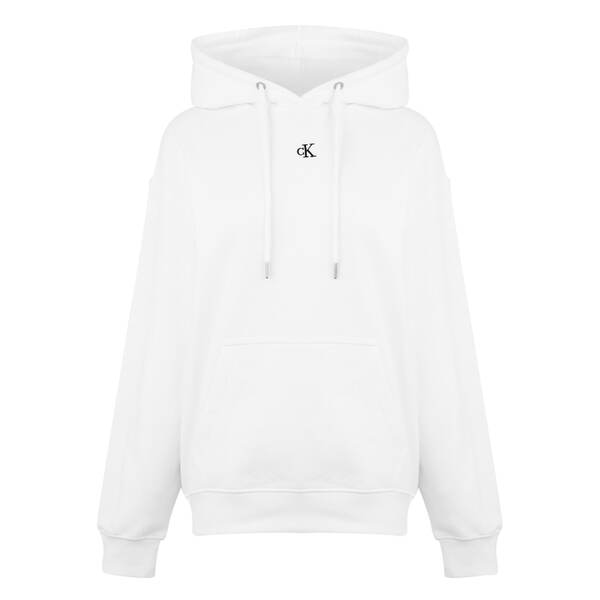 カルバンクライン レディース アウター パーカー・スウェット パーカー Calvin Klein Jeans CK EMBRO RELAXED HOODIE Bright White ホワイト|ReVida 店