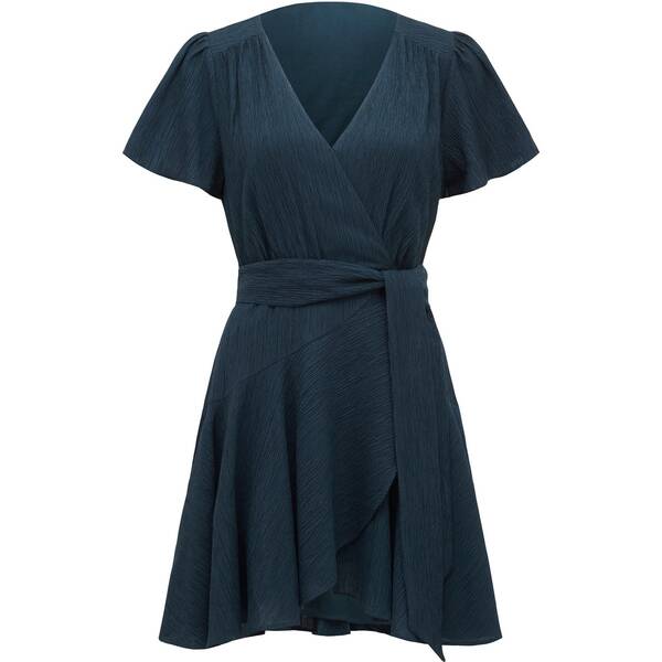 フォーエバーニュー レディース トップス ワンピース ミニワンピース ミニ Forever New Chrissie Flutter Sleeves Mini Dress New Navy ネイビー