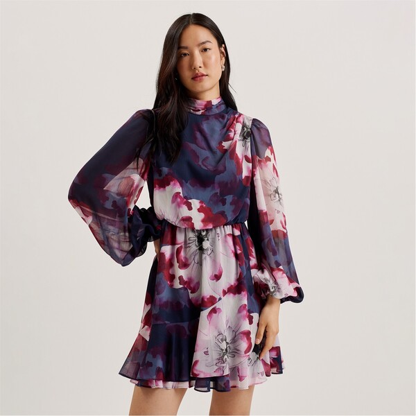テッドベーカー レディース トップス ワンピース Ted Baker Ted Aracely Dress Ld44 navy ネイビー｜ReVida 店