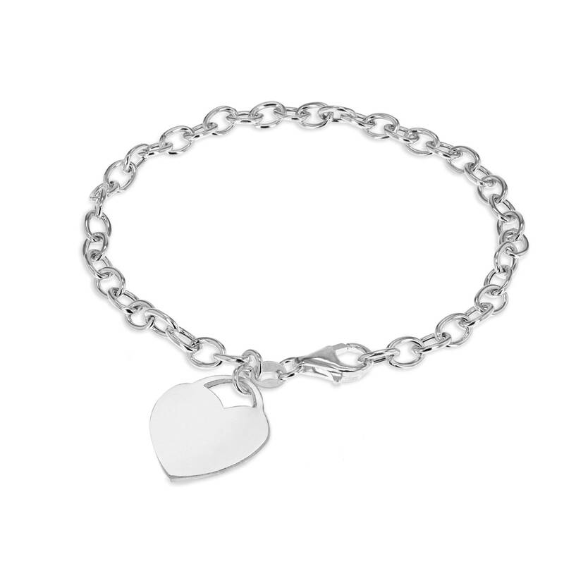 ビー ユー レディース アクセサリー ブレスレット・バングル・アンクレット Be You Sterling Silver Heart-Charm Belcher Bracelet Silver シルバー